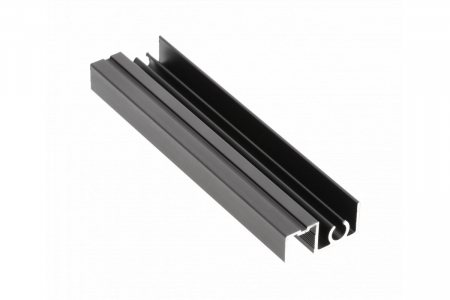 Profil orizontal superior Flat Line usa dressing 10/4 mm, pal/ sticla, 3 ml, negru mat