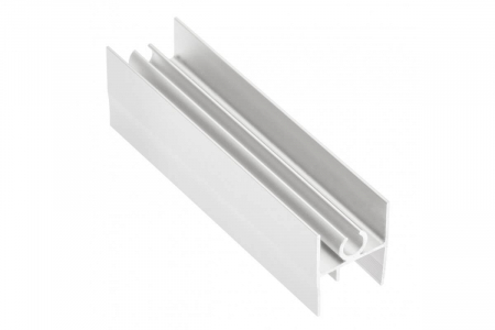 ОБКОВ за МЕБЕЛИ - Profil orizontal superior usa dressing 18/4 mm, pal/ sticla, 4 m, alb mat