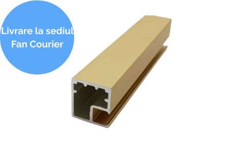 Други аксесоари за мебели - Profil (rama) aluminiu S01 usa sticla, 4 m, auriu mat