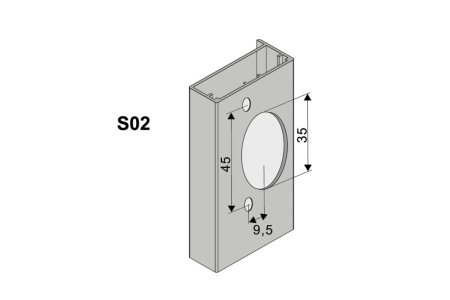 Profil (rama) aluminiu S02 usa sticla, 4 m, auriu mat [3]