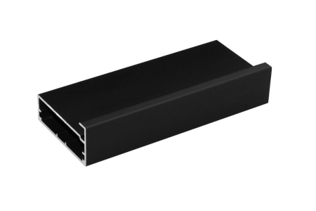 Profil (rama) aluminiu S02 usa sticla, 4 m, negru mat [1]