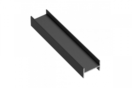 PПлъзгаща система за облицовка от алуминиев профил - Profil tip H 18 mm pentru dressing, 3 m, negru mat