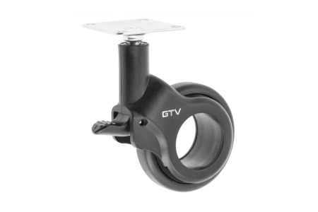 Rotila cu frana STRADA Ø60 mm, negru mat