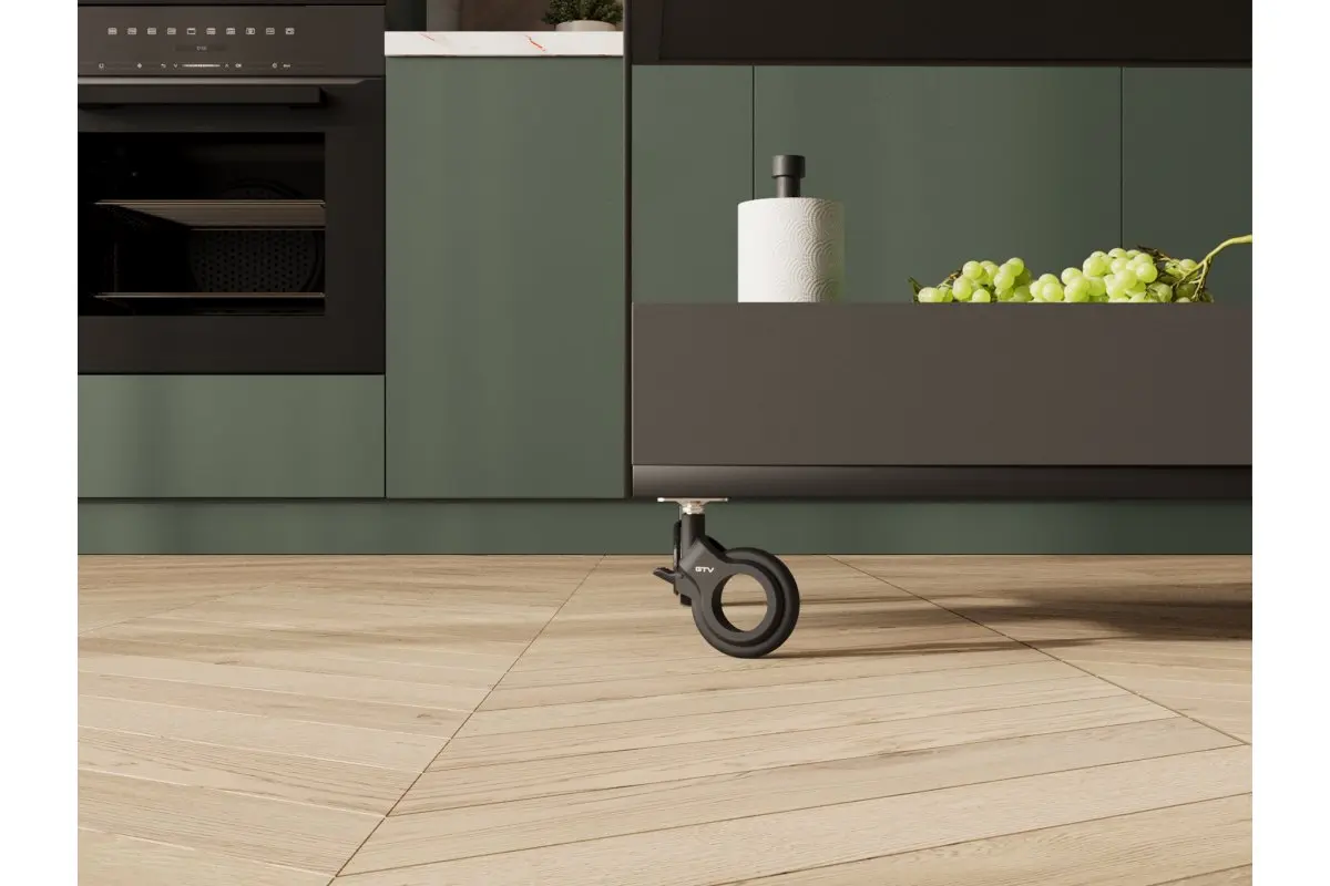 Rotila cu frana STRADA Ø60 mm, negru mat [3]