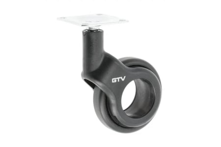 Крака и колела за мебели - Rotila STRADA Ø60 mm, negru mat