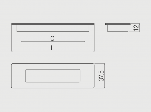 Maner mobila ingropat E6 128 mm, aluminiu [1]