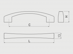 Maner mobila VASTO 96 mm, alama antichizata [1]