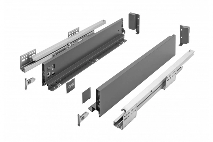 Sertar AxisPro 450 mm, H120 mm, soft-close, extragere totala, 40 kg, antracit [0]