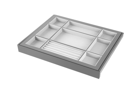 Accesorii dressing - Sertar organizator ROYAL, soft-close, 25 kg, gri