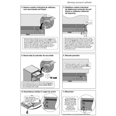 Sertar seif cu amprenta ROYAL, 480 x 400 x 150 mm [2]