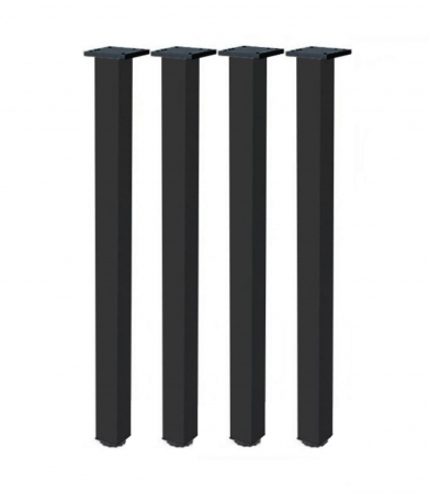 Picioare masa/ birou - Set 4 picioare masa, aluminiu, H 710 mm, negru mat