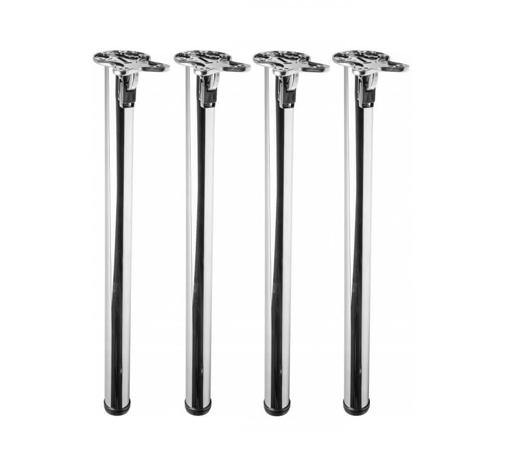 АКСЕСОАРИ за МЕБЕЛИ - Set 4 picioare masa F-50 710 mm, rabatabile, cromat