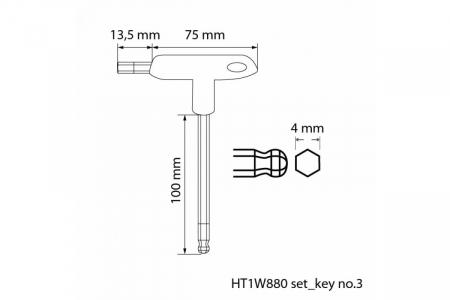 Set 8 chei hexagonale (imbus) cu maner T, 2.5-10 mm [4]