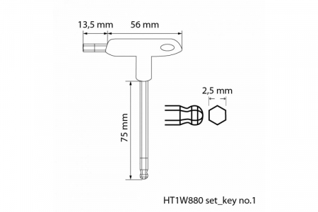 Set 8 chei hexagonale (imbus) cu maner T, 2.5-10 mm [2]