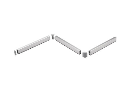 Set accesorii fixare inaltator rectangular 11x24 mm, negru mat [2]