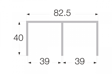 Sina dubla superioara ADOOR PLUS & EASY, 3 m, negru mat [1]