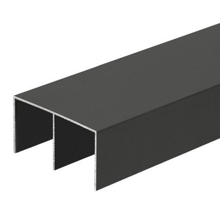 Profile dressing - Sina dubla superioara ADOOR PLUS & EASY, 3 m, negru mat