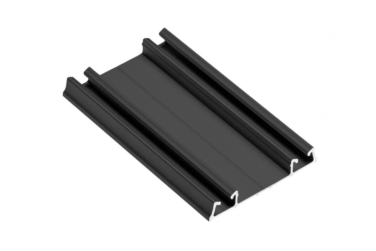 Sina inferioara culisare usa dressing PRO, 4 m, negru mat [1]