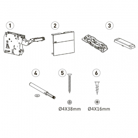Sistem de ridicare usi mobila Push to Open, LIFT P20, STRONG, gri [3]
