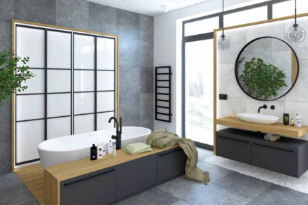 SISTEME USI DRESSING - Sistem usi sticla cu balamale OXFORD, 10 mm, negru