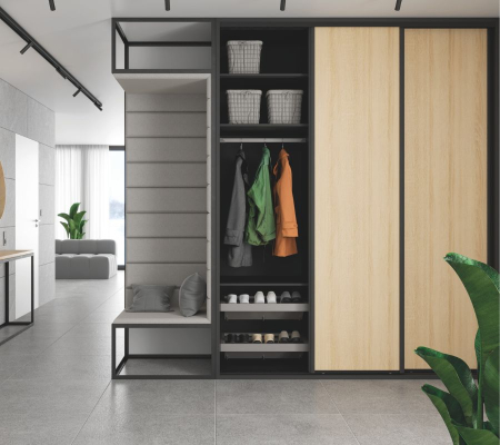 SISTEME USI DRESSING - Sistem usi culisante ALFA 16/18 mm, negru mat