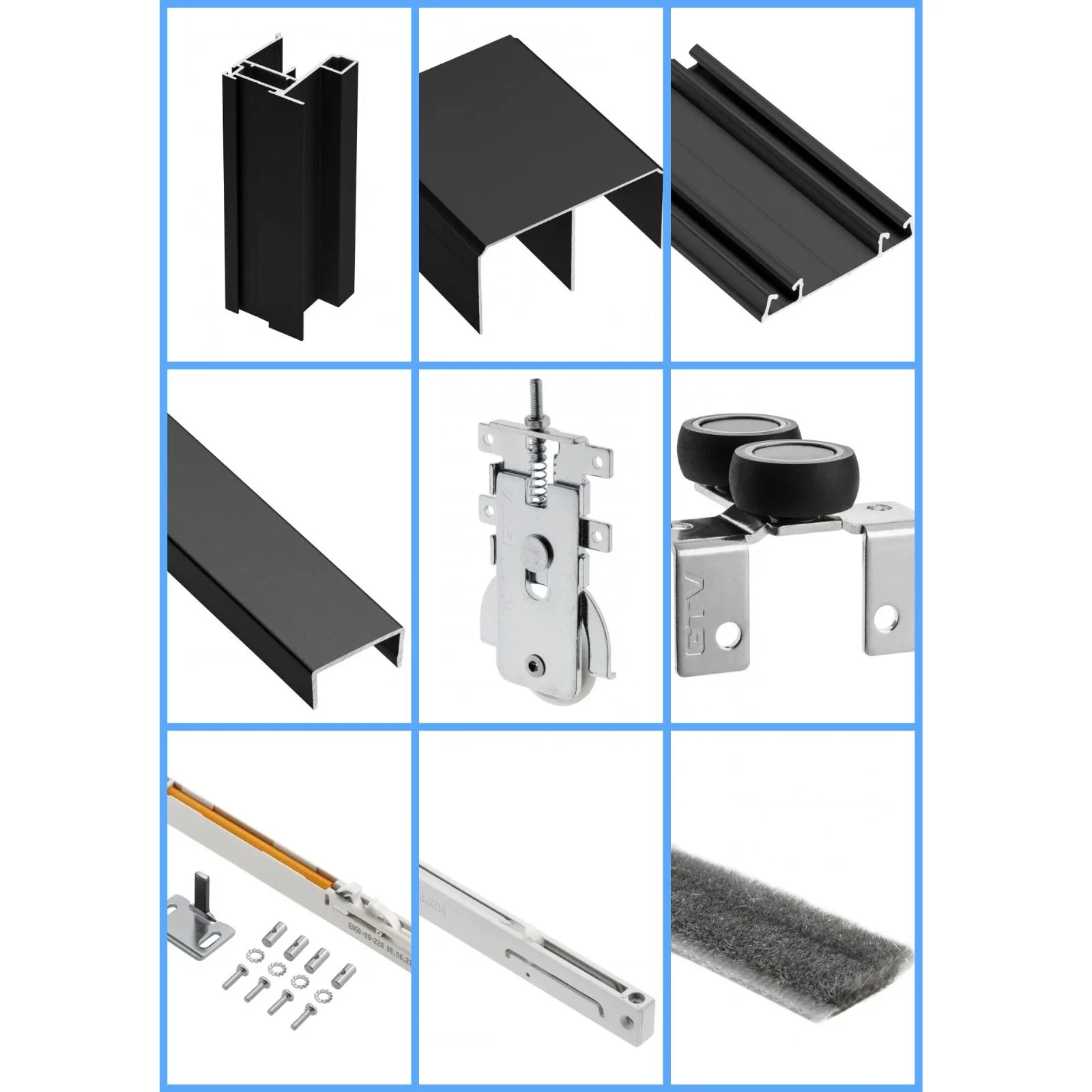 Sistem usi culisante dressing NERO, 18/4 mm, negru mat [1]