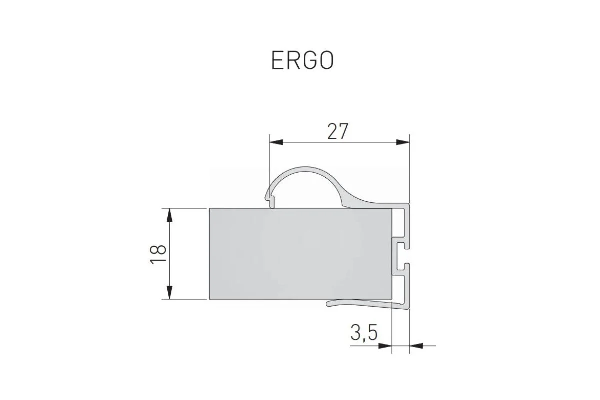 Sistem usi culisante ERGO, 18 mm, negru mat [3]