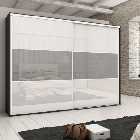 SISTEME USI DRESSING - Sistem usi culisante NERO, 18/4 mm, alb mat