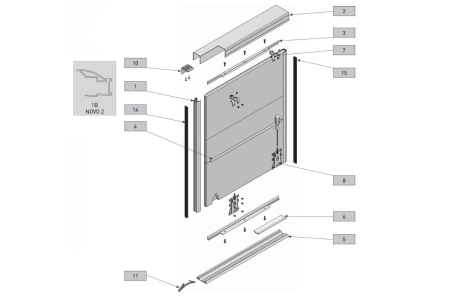 Sistem usi culisante NOVO 2, 18 mm, champagne [2]