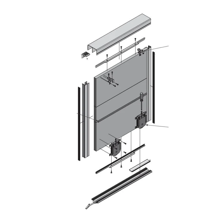 Sistem usi culisante Y STEP, 18 mm, gri aluminiu [3]