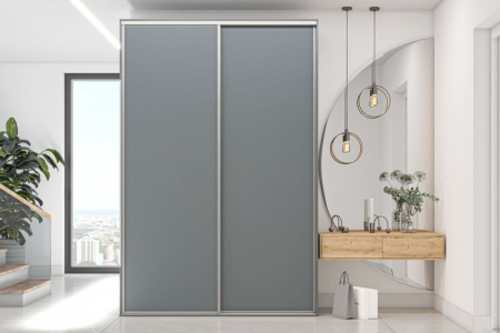 SISTEME USI DRESSING - Sistem usi culisante Y STEP, 18 mm, gri aluminiu