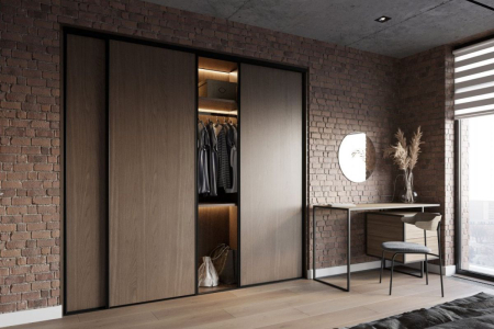 SISTEME USI DRESSING - Sistem usi culisante Y STEP, 18 mm, negru mat