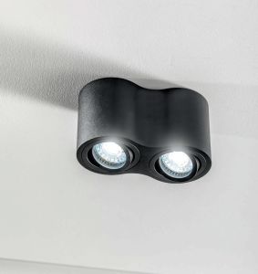 Spot AVEIRO DUO, negru, bec GU10 max. 2x20W [1]