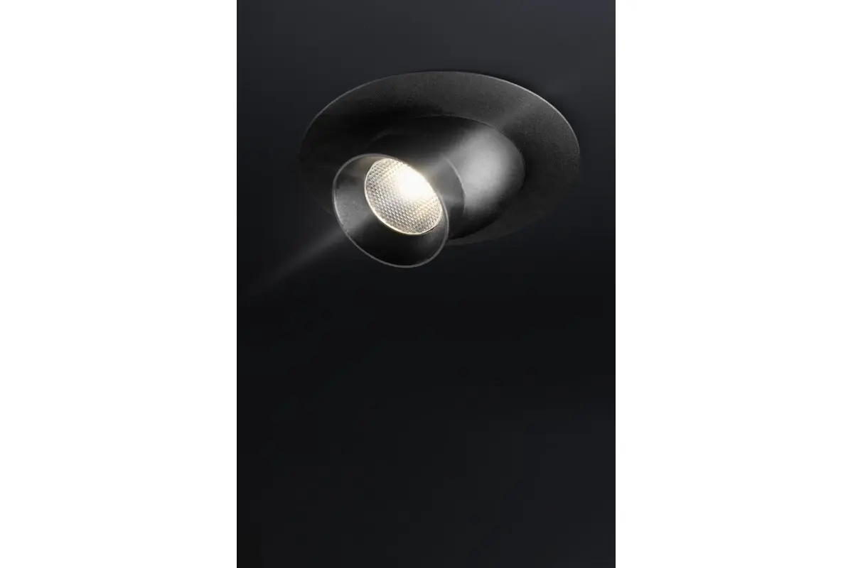 Spot LED incastrat POINT, 12V, 1.2W, lumina calda 3000K, cablu Mini Amp 1.5 m, negru [1]