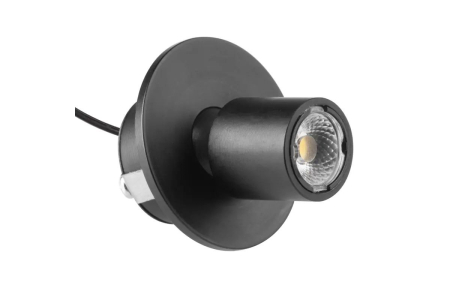 LED szalagok és tartozékok - Spot LED incastrat POINT MINI, 12V, 0.5W, lumina calda 3000K, cablu Mini Amp 2 m