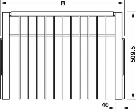 Suport 7 pantaloni DressCode, 600 mm, soft-close, extragere totala, antracit [2]