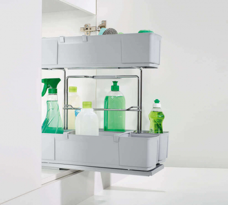 Suport detergenti culisant, soft close, gri [3]