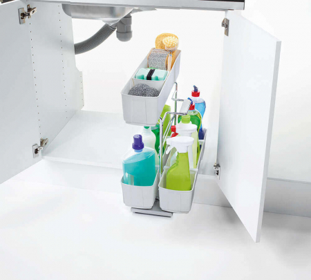 Suport detergenti culisant, soft close, gri [1]
