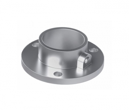 FERONERIE MOBILA - Suport (flansa) bara haine rotunda LUMINO, Ø25 mm, crom, Rejs - R19.0034.14.049