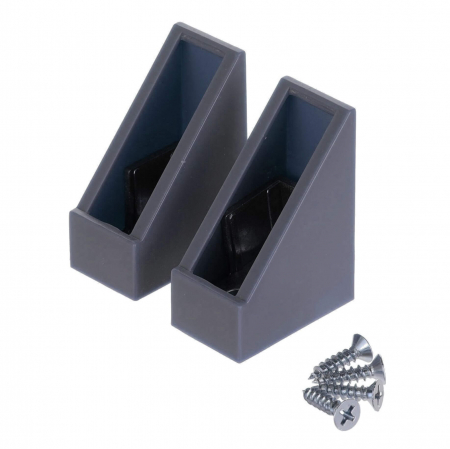 ОБКОВ за МЕБЕЛИ - Suport lateral bara haine dreptunghiulara 30x15 mm, antracit, set 2 buc.