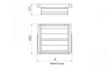 Suport pantofi 600 mm SMART, soft-close, antracit [2]