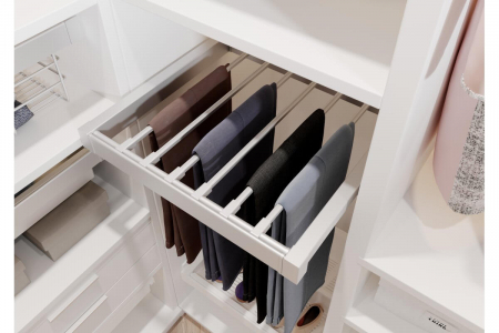 Suport pantaloni ELITE soft-close, alb [1]