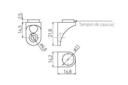 Suport polita (raft) sticla CGP, crom [1]