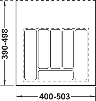 Suport tacamuri 500 mm, plastic, gri [2]