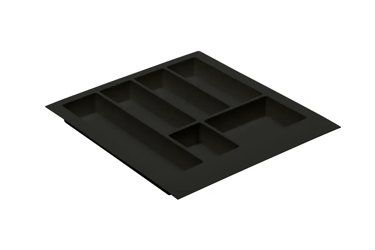 Alte accesorii mobila - Suport tacamuri Axispace, plastic, negru mat