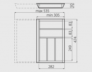 Suport tacamuri ajustabil, fag [3]