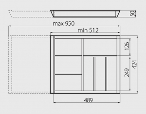 Suport tacamuri ajustabil, fag [3]