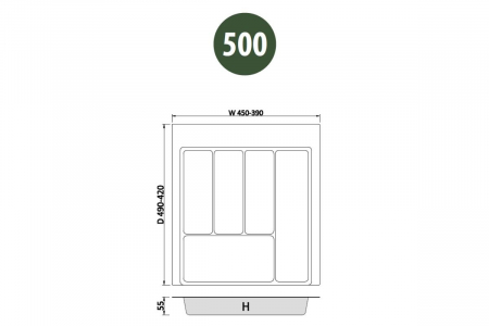 Suport tacamuri MAX 500 mm, antracit [1]