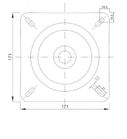 Suport TV rotativ OBK 171 mm, negru [1]