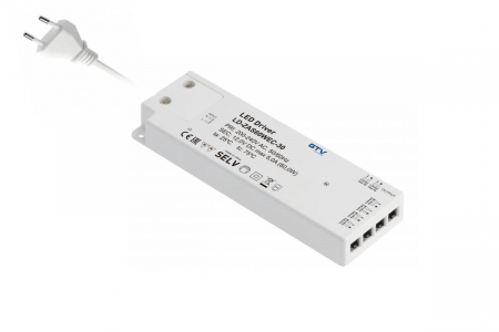 LED ленти и аксесоари - Transformator Easy Click 9W, 12V, 3 porturi Mini Amp